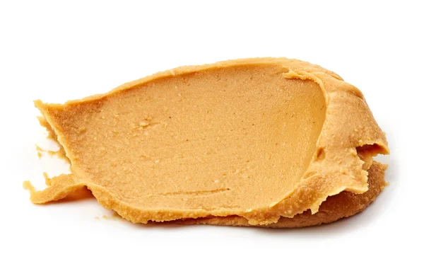 Erdnussbutter-Aufstrich isoliert auf weiß — Stockfoto