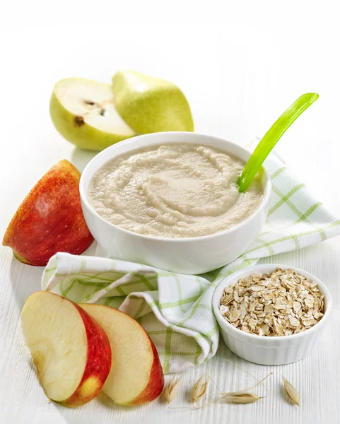 Bowl of baby food — Stock Photo, Image