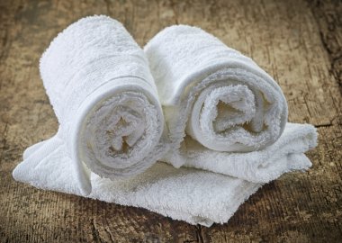Beyaz spa havluları
