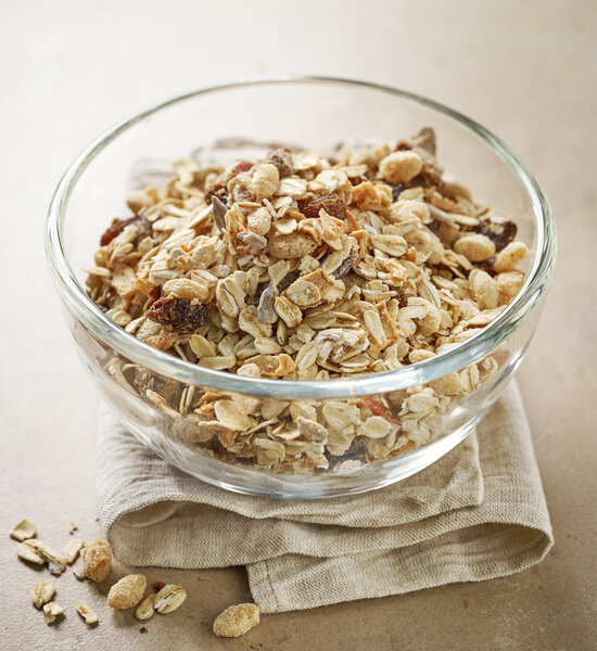 bowl of healthy breakfast muesli