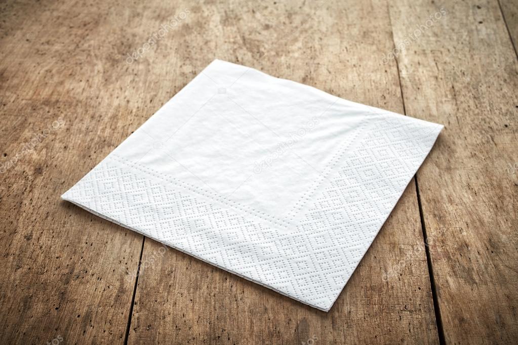 white paper napkin