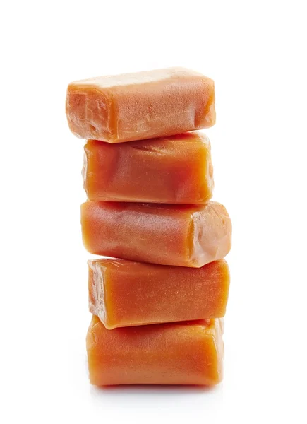 Stapel karamel snoep — Stockfoto