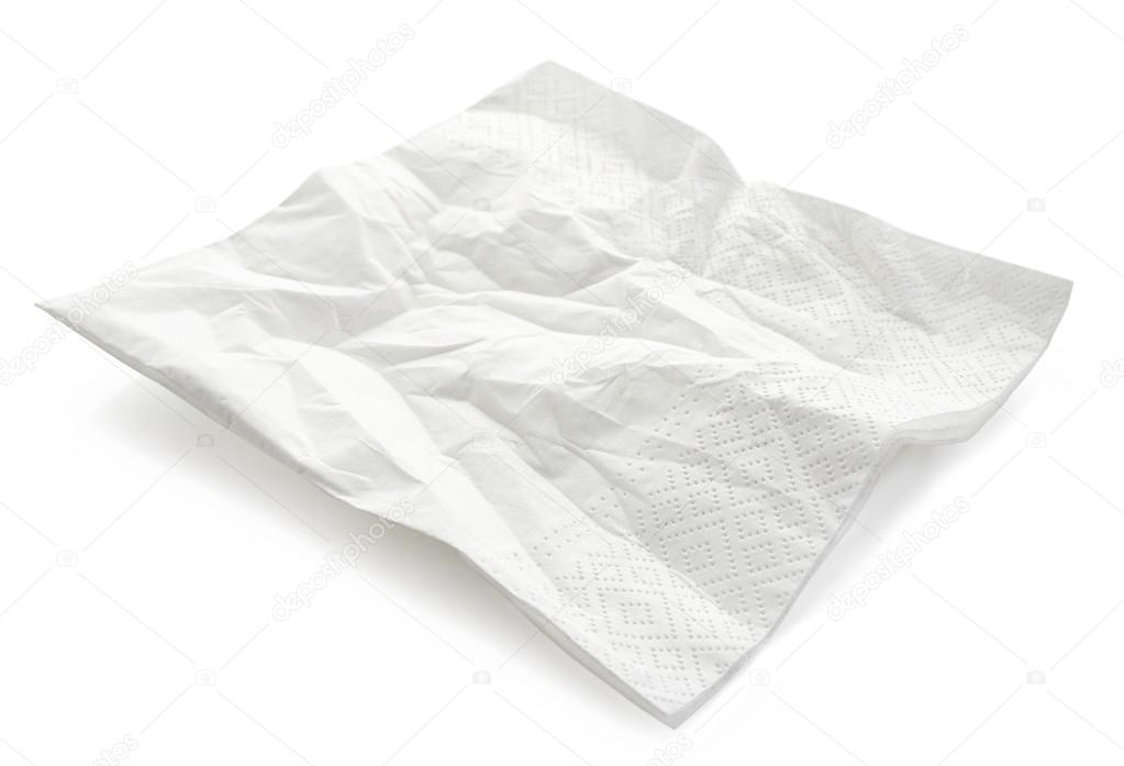 white paper napkin