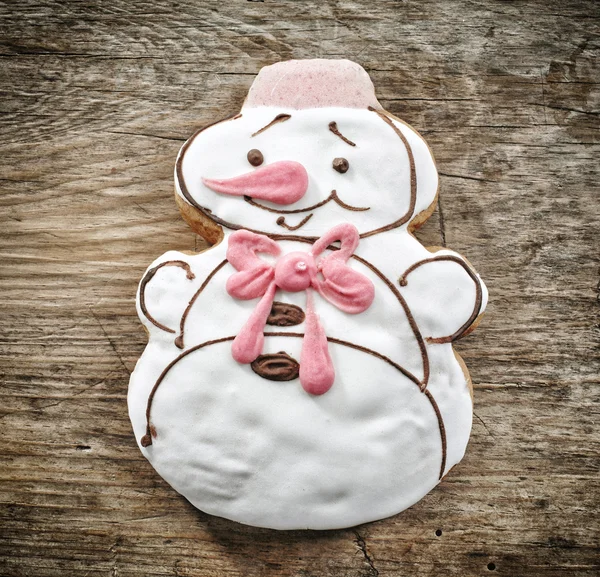 Zencefilli kurabiye kardan adam — Stok fotoğraf
