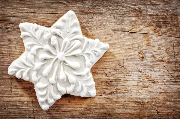 Star shaped gingerbread cookie — Stock Photo, Image