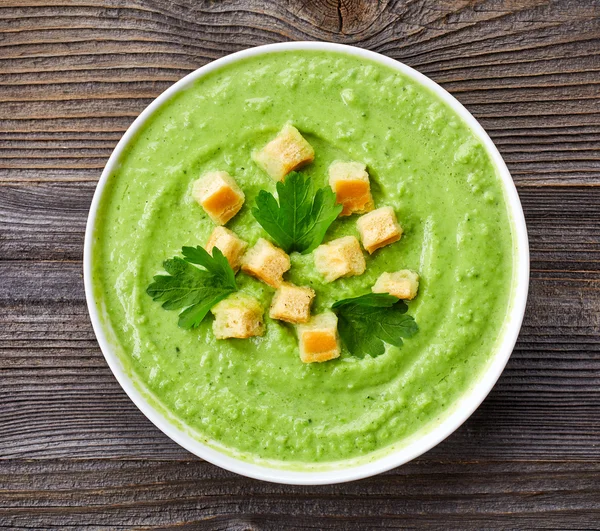 Broccoli and green peas soup — Stock Image Broccoli and green peas soup Stock Photo