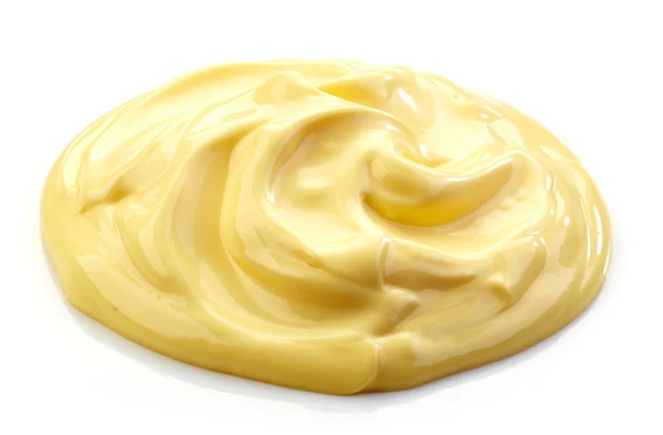 Mayonnaise auf weißem Hintergrund — Stockfoto