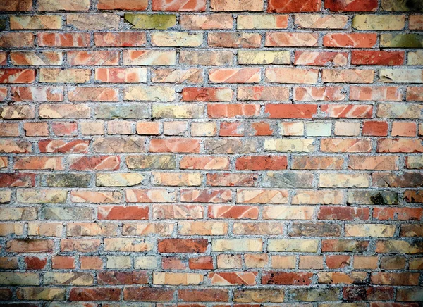 Fragment van bakstenen muur — Stockfoto