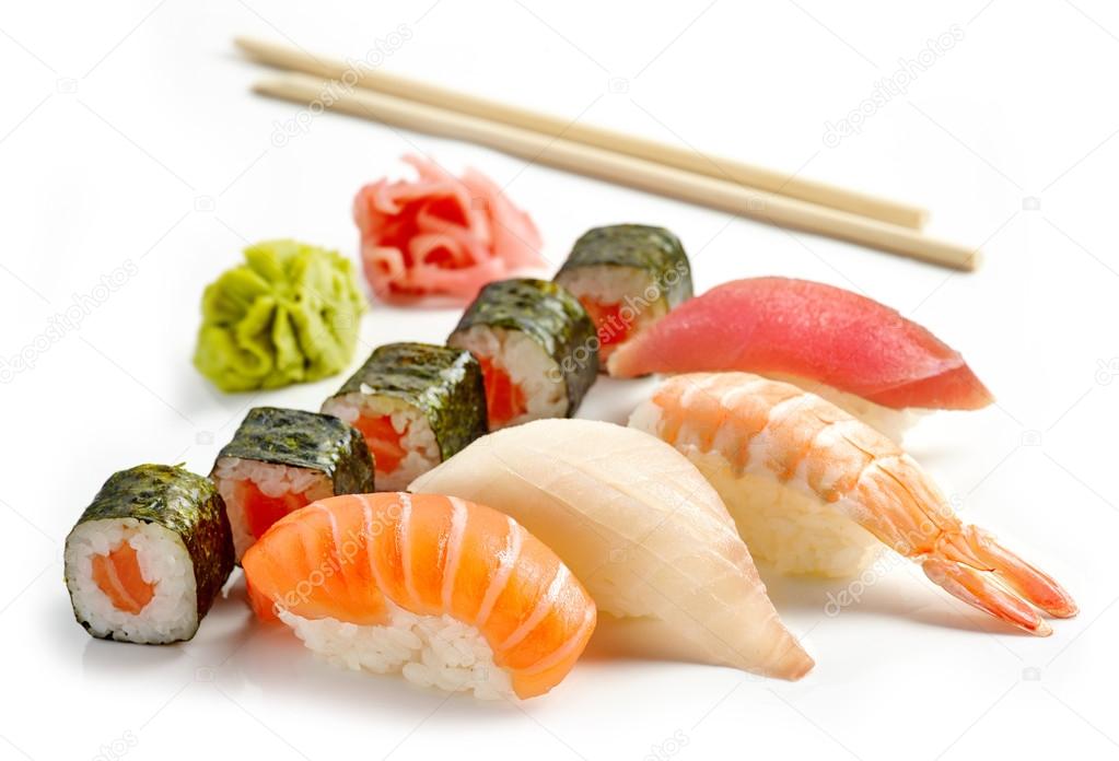 various sushi