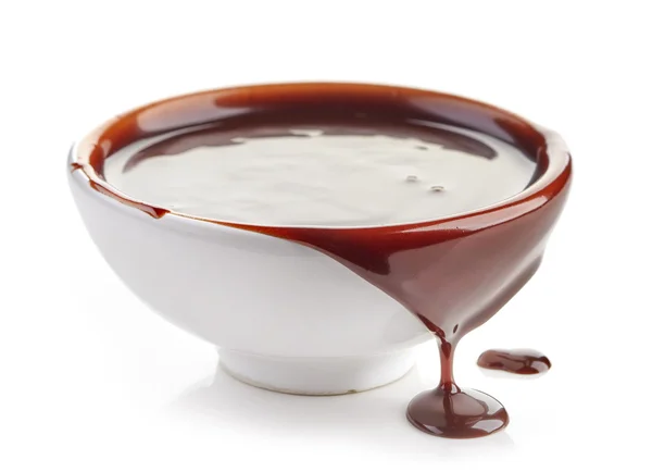 Tazón de salsa de chocolate — Foto de Stock