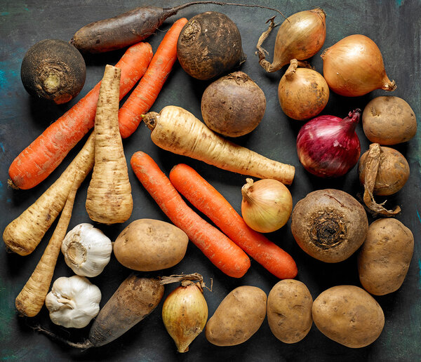 various organic vegetables