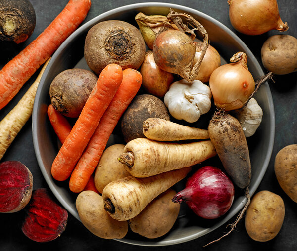 various organic vegetables