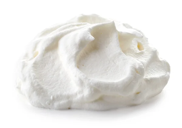 白い背景の上のホイップ クリーム — ストック写真