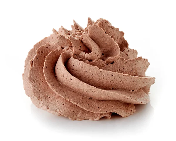 Chocolate cream on white background — Stock Photo, Image