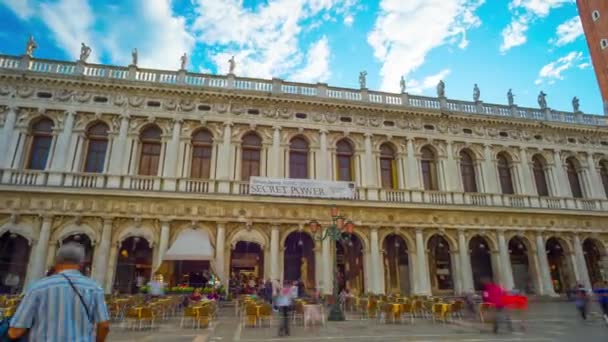 ヴェネツィアのサン ・ マルコ広場のタイムラプス パン. — ストック動画