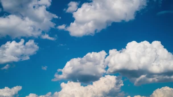 Blauwe Lucht Witte Wolken Time Lapse — Stockvideo