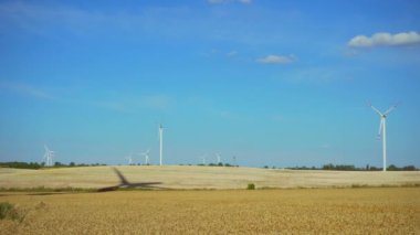 buğday alanları ve rüzgar türbinleri