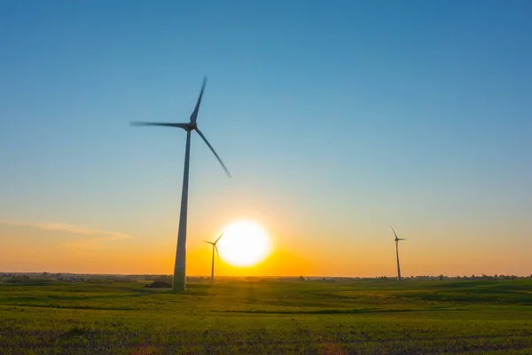 Wind Turbines Sunset — Stock Photo, Image