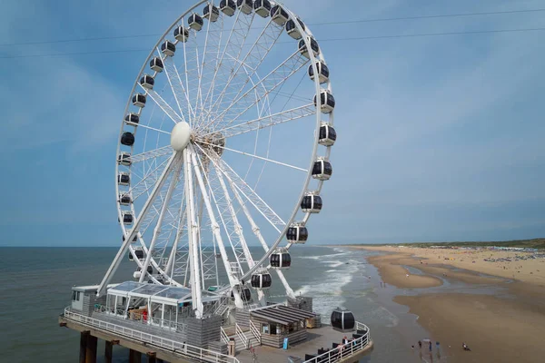 Nederländerna Haag Omkring Juli 2018 Pariserhjulet Stranden — Stockfoto