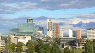 Vilnius, Litvanya - Eylül 2021: Vilnius Şehir İş Merkezi