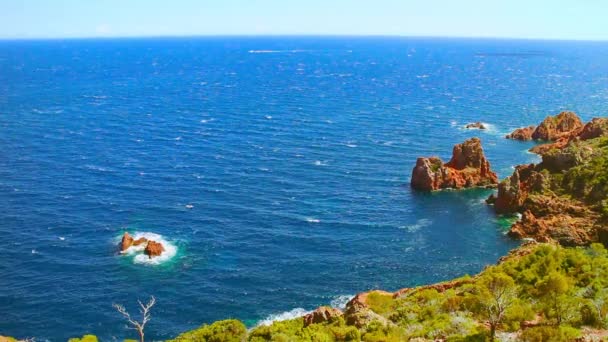 Costa mediterránea de Francia — Vídeo de stock