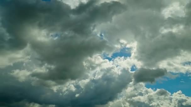 Nuvens temperadas, lapso de tempo — Vídeo de Stock