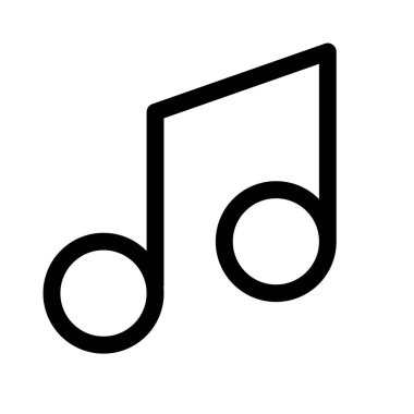 Bir müzik çalma notası Logotype düzeni