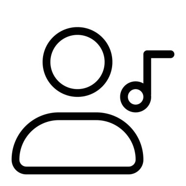 Müzikal sanatsal sunumlu sanatçı logosu