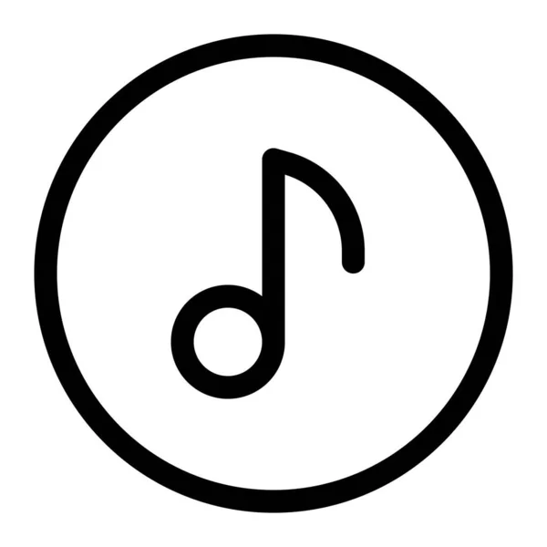 Application Musicale Avec Note Musicale Cercle — Image vectorielle