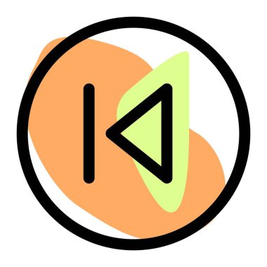 Bir müzik uygulamasında önceki şarkı düğmesi