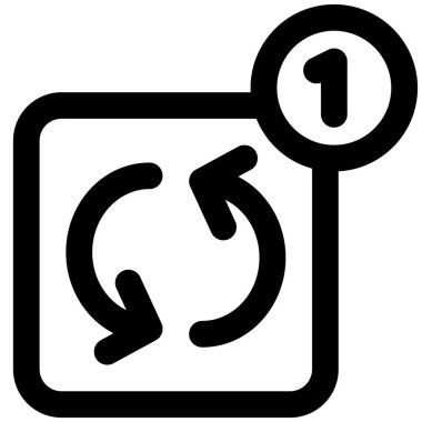 Döngü oklu tek tekrar şarkı düğmesi