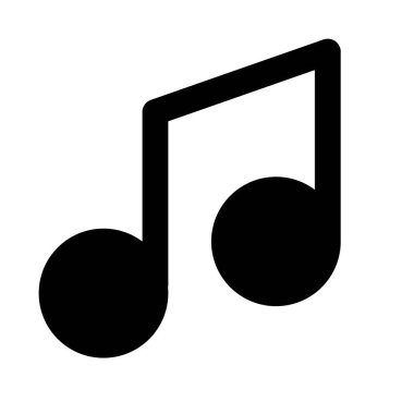 Bir müzik çalma notası Logotype düzeni