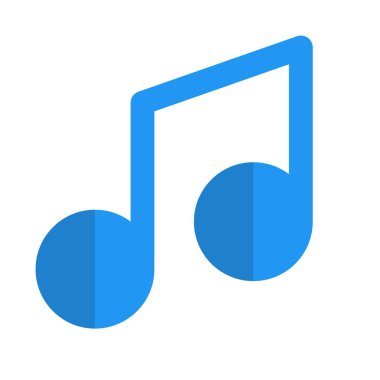 Bir müzik çalma notası Logotype düzeni