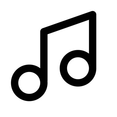 Bir müzik çalma notası Logotype düzeni