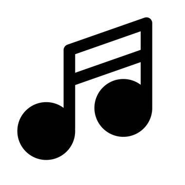 Beyaz arkaplanda izole edilmiş şarkı nota düzeni