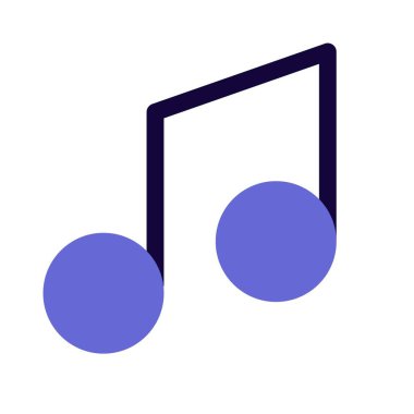 Bir müzik çalma notası Logotype düzeni