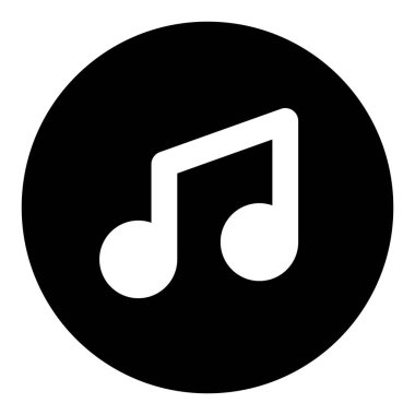 Müzik nota simgesi düzenine sahip müzik uygulaması