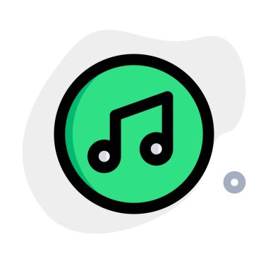 Müzik nota simgesi düzenine sahip müzik uygulaması