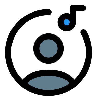 Müzikal sanatsal sunum düzenine sahip sanatçı logosu