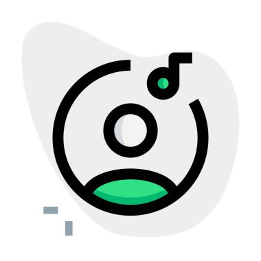 Müzikal sanatsal sunum düzenine sahip sanatçı logosu