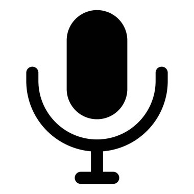 Dijital aygıtlar için mikrofon logosu olan kayıt düğmesi