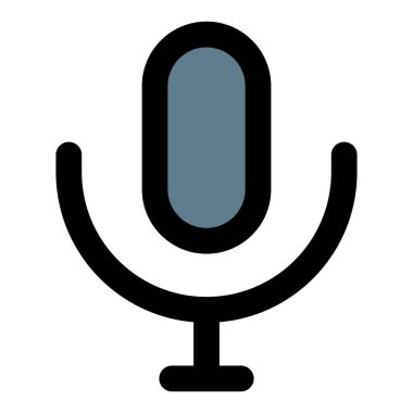 Dijital aygıtlar için mikrofon logosu olan kayıt düğmesi