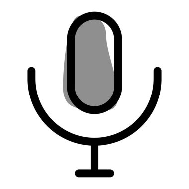 Dijital aygıtlar için mikrofon logosu olan kayıt düğmesi