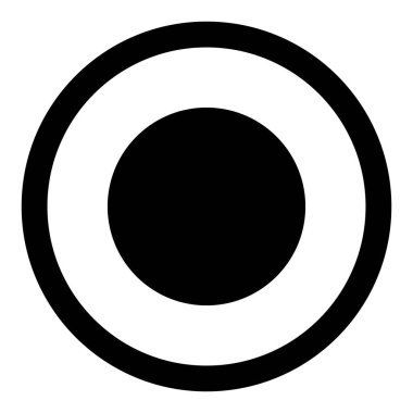 Ses kaydı için bir uygulamada yuvarlak daire düğmesi