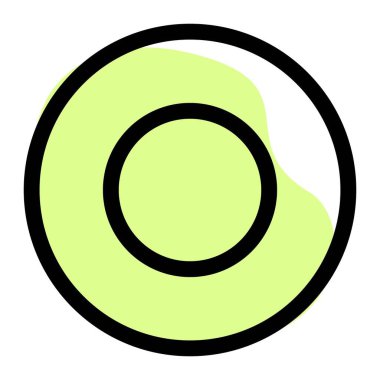 Ses kaydı için bir uygulamada yuvarlak daire düğmesi