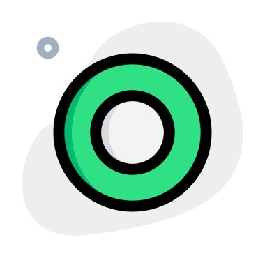 Ses kaydı için bir uygulamada yuvarlak daire düğmesi