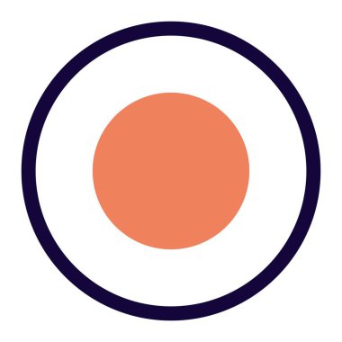 Ses kaydı için bir uygulamada yuvarlak daire düğmesi