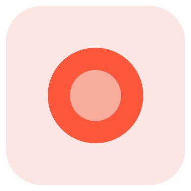 Ses kaydı için bir uygulamada yuvarlak daire düğmesi