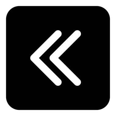 Arka düğmesi çift ok olan kare kutu