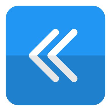 Arka düğmesi çift ok olan kare kutu